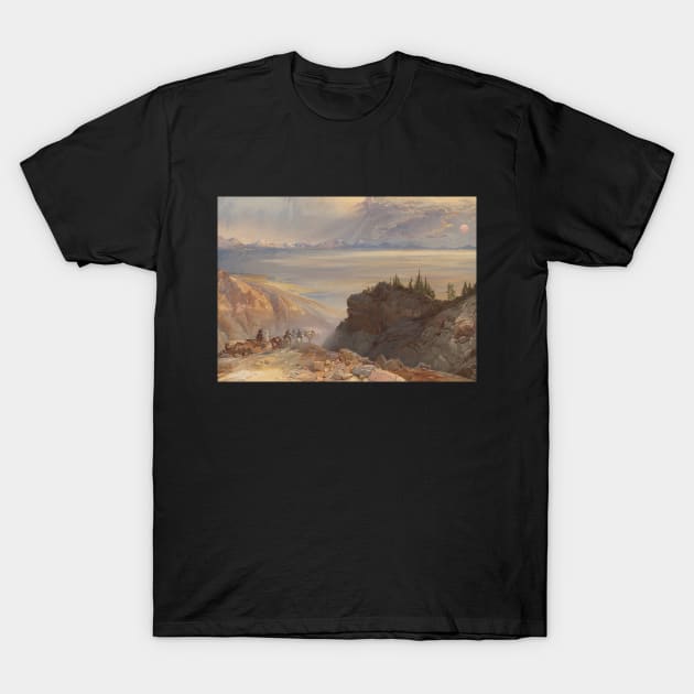 Cowboys Crossing Mountains - Vintage Western American Art T-Shirt by Click Here For More